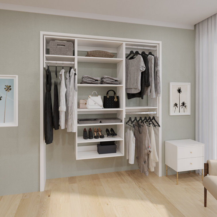 Closet organizer wall online mounted